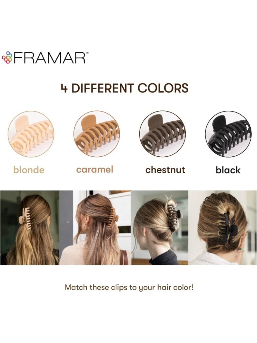 Extra Large Claw Clips for Thick Hair - Durable Hair Claws Pack, Stylish - Picture 5 of 6